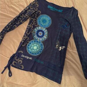 Desigual Blue Long Sleeve Shirt
